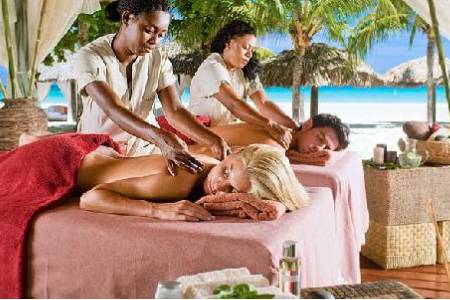 Couples Experienced Body Massage in a Luxurious Beach Resort.